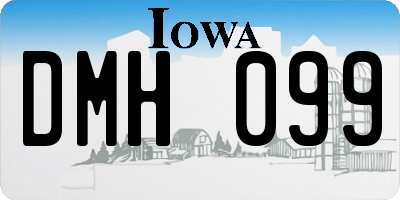 IA license plate DMH099