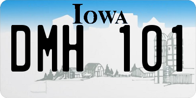 IA license plate DMH101