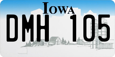 IA license plate DMH105