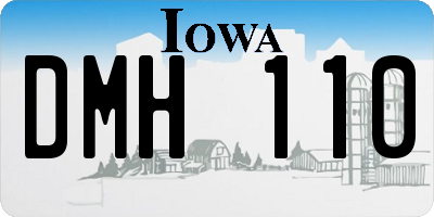IA license plate DMH110