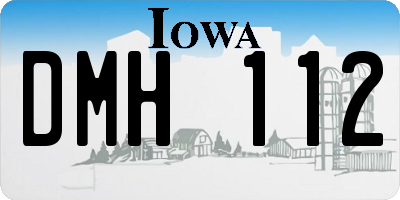 IA license plate DMH112