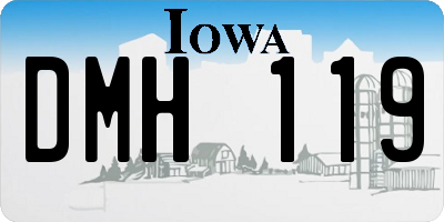 IA license plate DMH119