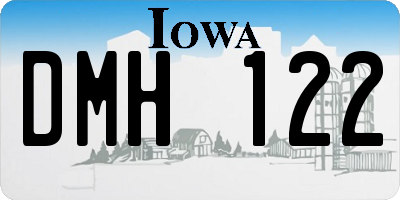IA license plate DMH122