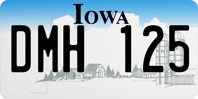 IA license plate DMH125