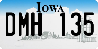 IA license plate DMH135