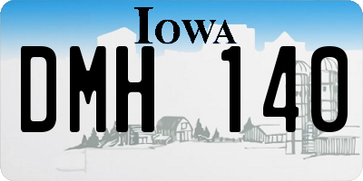 IA license plate DMH140