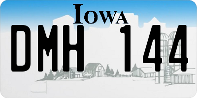 IA license plate DMH144