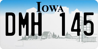 IA license plate DMH145