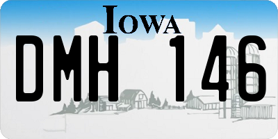 IA license plate DMH146