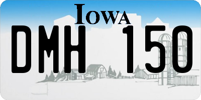 IA license plate DMH150