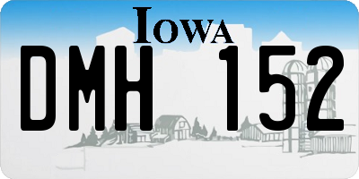 IA license plate DMH152