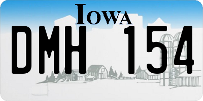 IA license plate DMH154