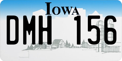 IA license plate DMH156