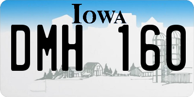 IA license plate DMH160