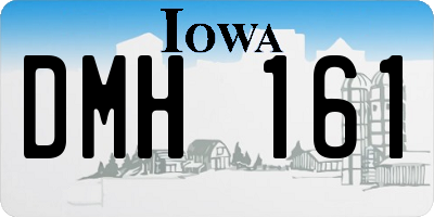 IA license plate DMH161