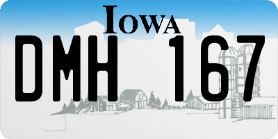 IA license plate DMH167