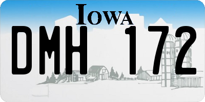 IA license plate DMH172