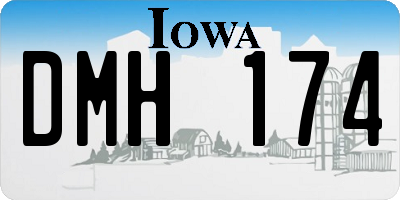 IA license plate DMH174