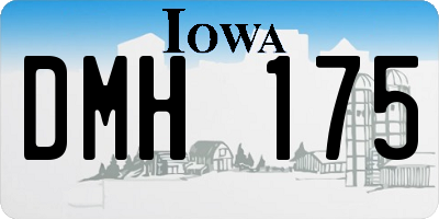 IA license plate DMH175