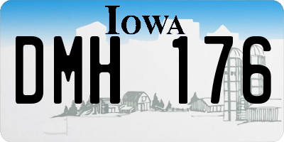 IA license plate DMH176