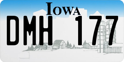 IA license plate DMH177