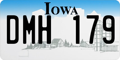 IA license plate DMH179
