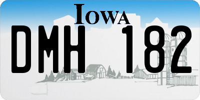 IA license plate DMH182
