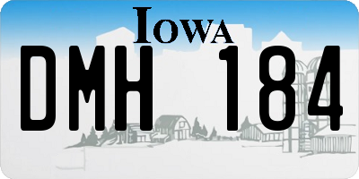 IA license plate DMH184