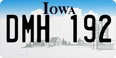 IA license plate DMH192