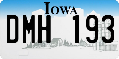 IA license plate DMH193