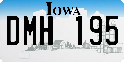 IA license plate DMH195