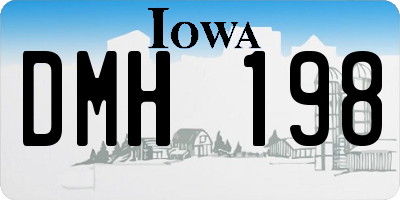 IA license plate DMH198