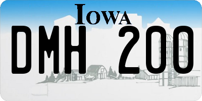 IA license plate DMH200