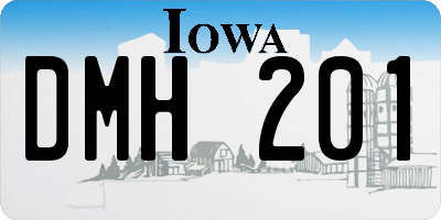 IA license plate DMH201
