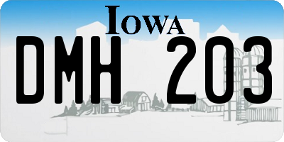 IA license plate DMH203