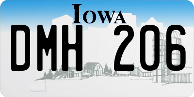 IA license plate DMH206