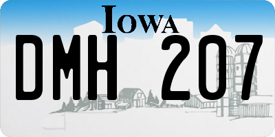 IA license plate DMH207