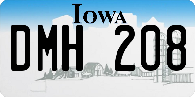 IA license plate DMH208