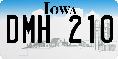 IA license plate DMH210