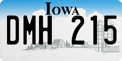 IA license plate DMH215