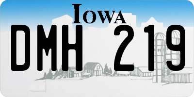 IA license plate DMH219