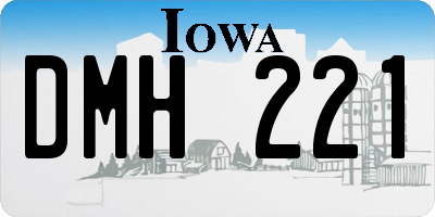 IA license plate DMH221