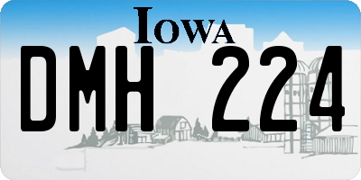 IA license plate DMH224