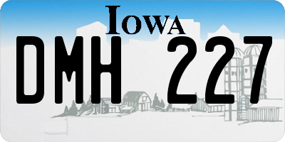 IA license plate DMH227