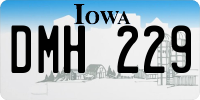 IA license plate DMH229