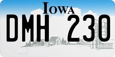 IA license plate DMH230