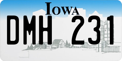 IA license plate DMH231
