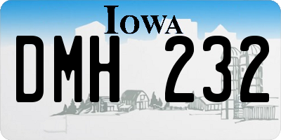 IA license plate DMH232