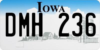 IA license plate DMH236