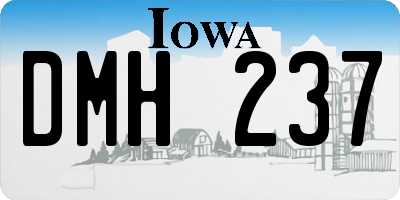 IA license plate DMH237